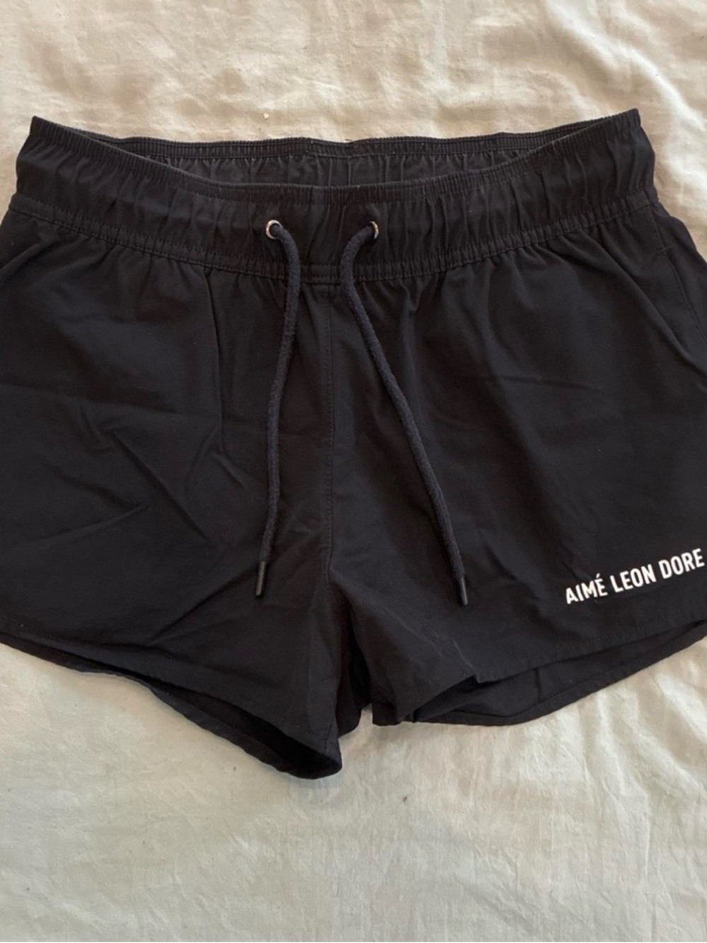 Aime Leon Dore Black Athletic Drawstring Shorts XS